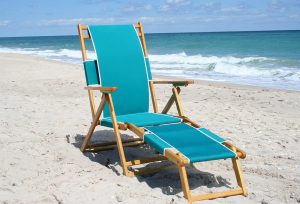Light blue deck chair